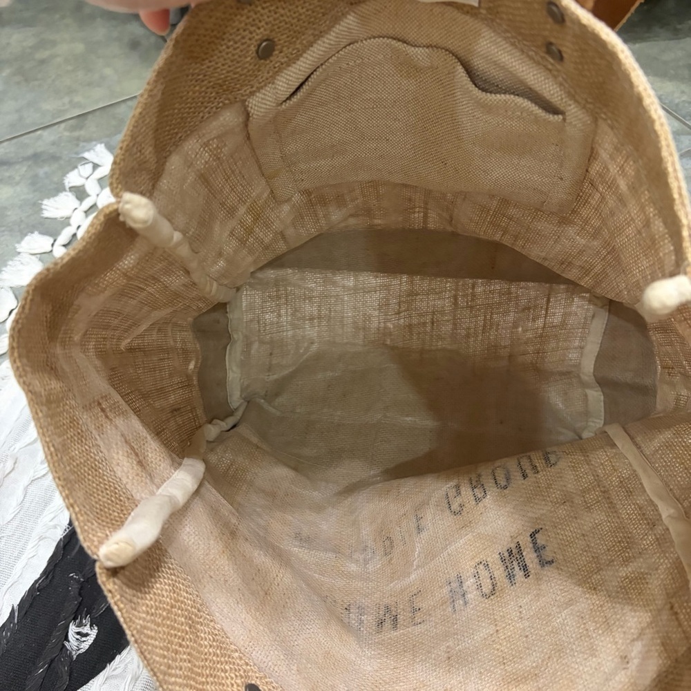 Apolis Global Citizen Burlap Market Tote Bag Santa Monica California USA Cottage - Picture 7 of 14